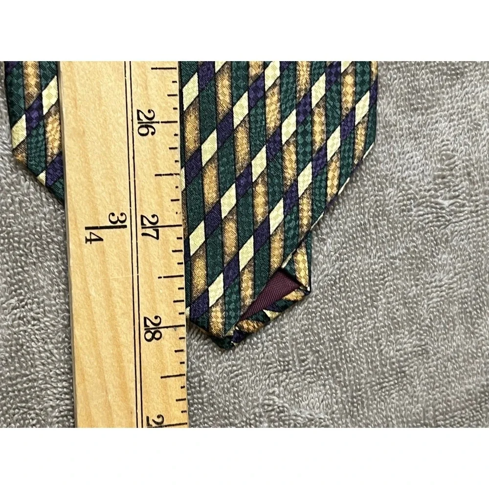 Vintage Abercrombie Fitch USA Silk Wide Geometric Designer Necktie 90s‎